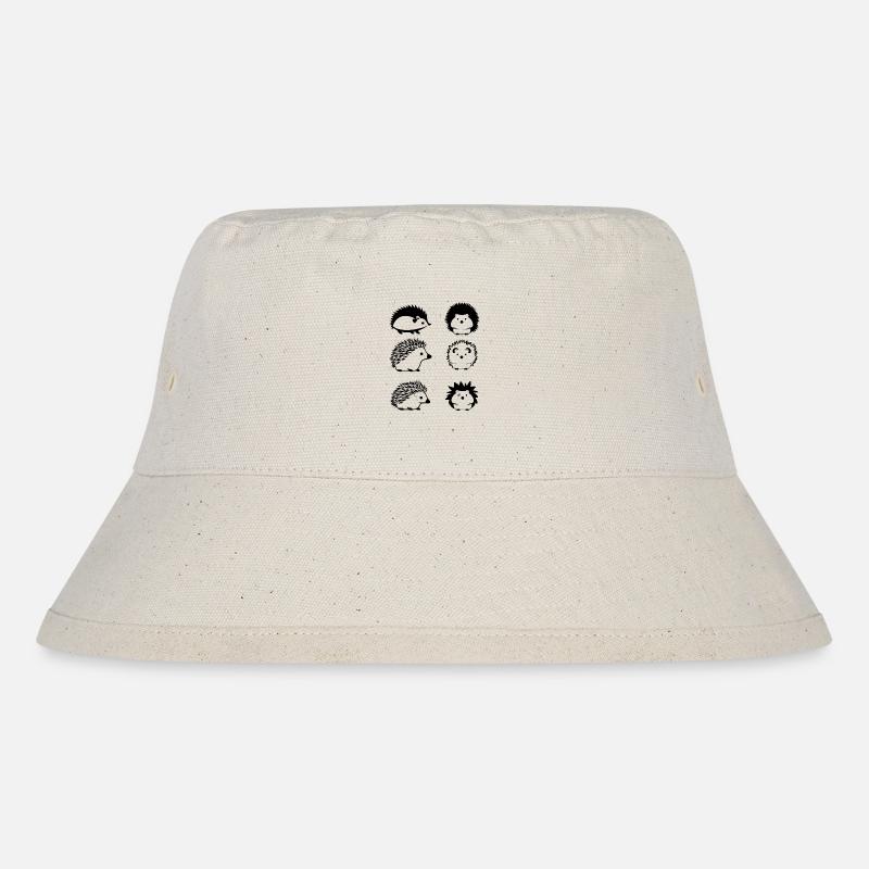 Igel - Stanley/Stella recycelter Bucket Hat - Naturweiß
