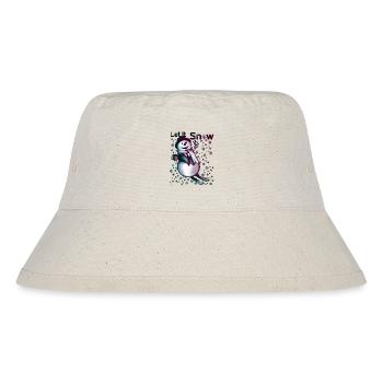 Let it Snow – Fröhlicher Schneemann - Stanley/Stella recycelter Bucket Hat - Naturweiß - Vorne