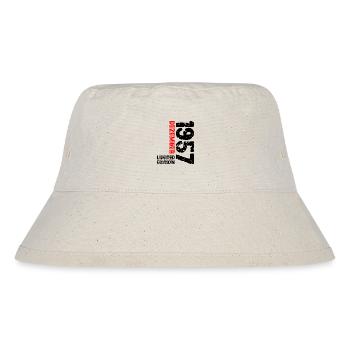 1957 Dezember Limited Edition 66. Geburtstag Deko - Stanley/Stella recycelter Bucket Hat - Naturweiß - Vorne