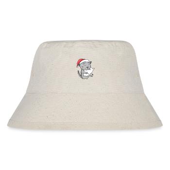 Cat Cute Egyptian Mau Tired Christmas - Stanley/Stella Recycled Bucket Hat - natural - Front