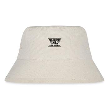 Pflegerin Spruch Pflegekraft Pflegerin Geschenk - Stanley/Stella recycelter Bucket Hat - Naturweiß - Vorne