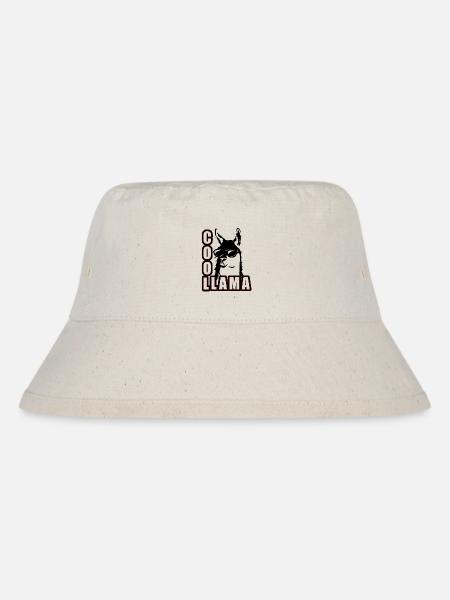 Cool llama with sunglasses - Stanley/Stella Recycled Bucket Hat - natural