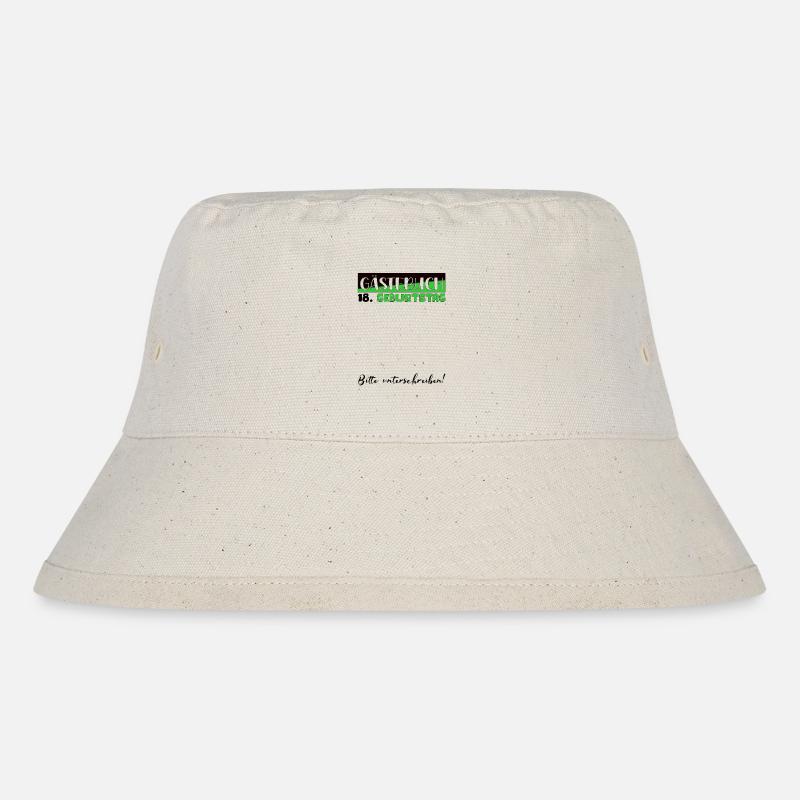 18. Geburtstag Geschenk Mädchen Jungen Gästebuch - Stanley/Stella recycelter Bucket Hat - Naturweiß
