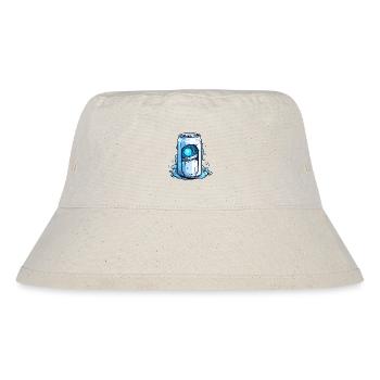 Roboter-Cyborg-Getränke Dose - Stanley/Stella recycelter Bucket Hat - Naturweiß - Vorne