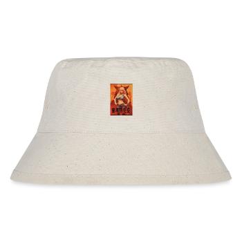 Parodie eines japanischen Filmplakats: Anime-Katze - Stanley/Stella recycelter Bucket Hat - Naturweiß - Vorne
