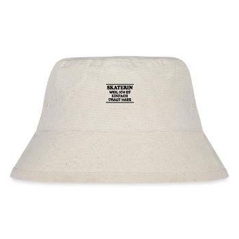 Skaterin Spruch Skating Lustiges Skaterin Geschenk - Stanley/Stella recycelter Bucket Hat - Naturweiß - Vorne