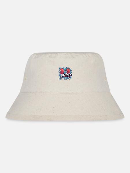 Bodybuilding Muskel Hantel Pumpen - Stanley/Stella recycelter Bucket Hat - Naturweiß