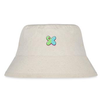 Markiere ein X, wenn du Herzen liebst - Stanley/Stella recycelter Bucket Hat - Naturweiß - Vorne