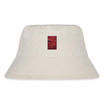 Lustige rote Monster Mischung Wimmelbild - Stanley/Stella recycelter Bucket Hat - Naturweiß - Vorne