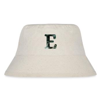 Green Marbled Letter E - Stanley/Stella Recycled Bucket Hat - natural - Front