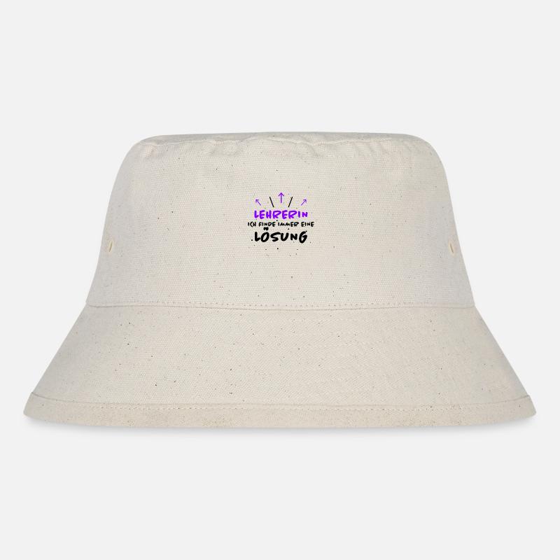 Lehrerin Spruch Lehrer Lustiges Lehrerin Geschenk - Stanley/Stella recycelter Bucket Hat - Naturweiß