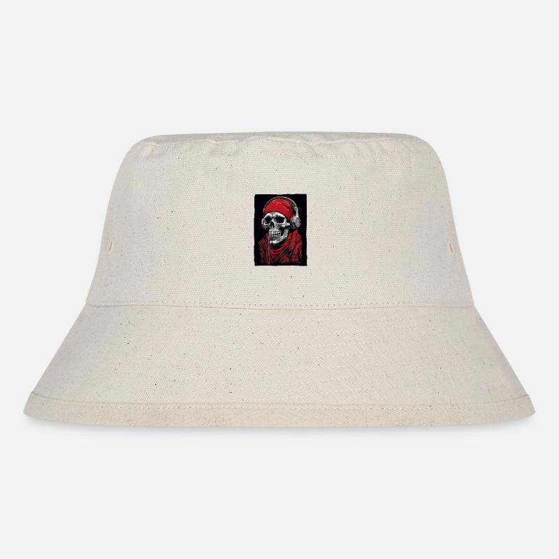 Hip-Hop-Skull-Rap - Stanley/Stella recycelter Bucket Hat - Naturweiß