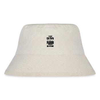 Ich bin ein Vater und Pate, der rockt - Stanley/Stella recycelter Bucket Hat - Naturweiß - Vorne