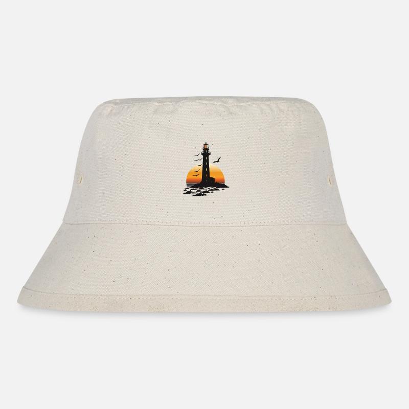 Leuchtturm - Stanley/Stella recycelter Bucket Hat - Naturweiß