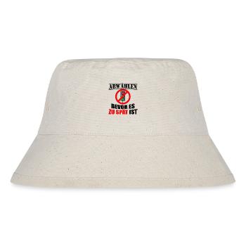 Ampel Regierung Scholz Baerbock Habeck Grüne SPD - Stanley/Stella recycelter Bucket Hat - Naturweiß - Vorne