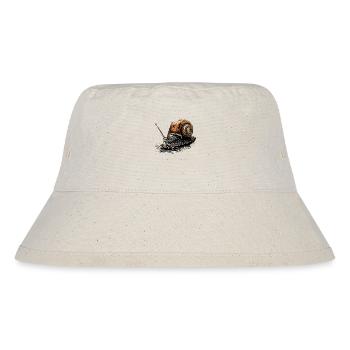 Schnecke Weinbergschnecke Schneckenhaus Schnecken - Stanley/Stella recycelter Bucket Hat - Naturweiß - Vorne