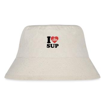 I Love SUP - Herz - Hobby - Stanley/Stella recycelter Bucket Hat - Naturweiß - Vorne
