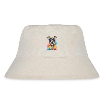 Zwergschnauzer Hoodie Hund Lustig Tier Print - Stanley/Stella recycelter Bucket Hat - Naturweiß - Vorne