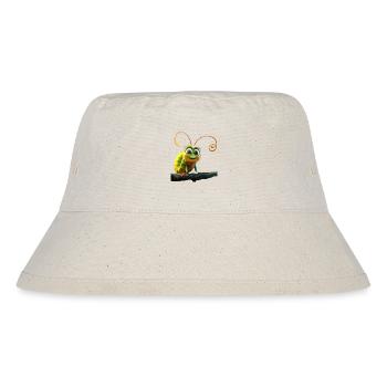 Raupe Lustige Larve Geschenk Süße Grüne Raupe - Stanley/Stella recycelter Bucket Hat - Naturweiß - Vorne