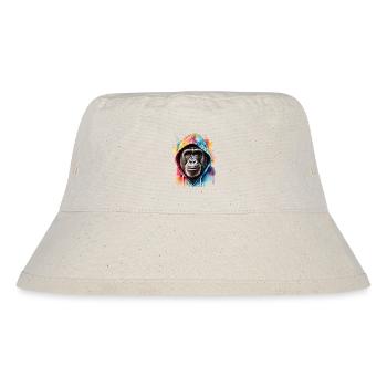 Gorilla Hoodie Monkey Colorful Animal Design Print - Stanley/Stella Recycled Bucket Hat - natural - Front