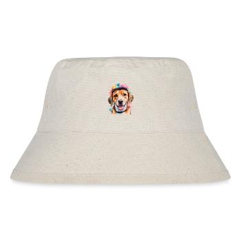 Beagle Snapback Cap Dog Funny Animal Design Print - Stanley/Stella Recycled Bucket Hat - natural - Front