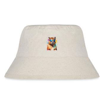 Lunettes de soleil Capybara Capy Colorful Animal Design Print - Bob recyclé Stanley/Stella - blanc naturel - Devant