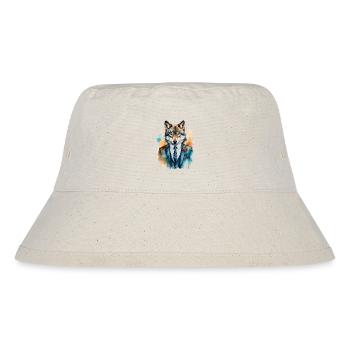 Wolf Suit Colorful Animal Design Print - Stanley/Stella Recycled Bucket Hat - natural - Front