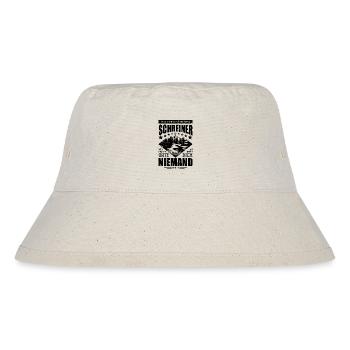 Leg dich nie mit einem Schreiner an - Spruch - Stanley/Stella recycelter Bucket Hat - Naturweiß - Vorne