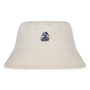 Weihnachtsgans Tollpatsch Mit Lichterkette - Stanley/Stella recycelter Bucket Hat - Naturweiß - Vorne
