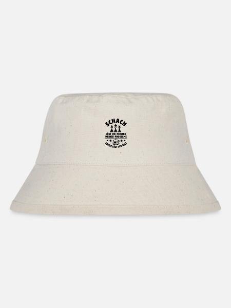 Schach löst meine Probleme - Kaffee Spruch - Stanley/Stella recycelter Bucket Hat - Naturweiß