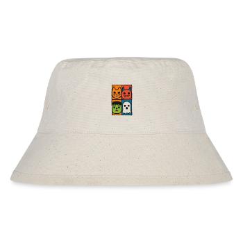 Bunte Halloween Gesichter – Lustige Monster Art - Stanley/Stella recycelter Bucket Hat - Naturweiß - Vorne