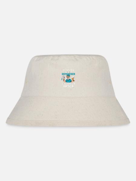 Lustiger Handwerker-Spruch mit Opa Reparaturheld - Stanley/Stella recycelter Bucket Hat - Naturweiß