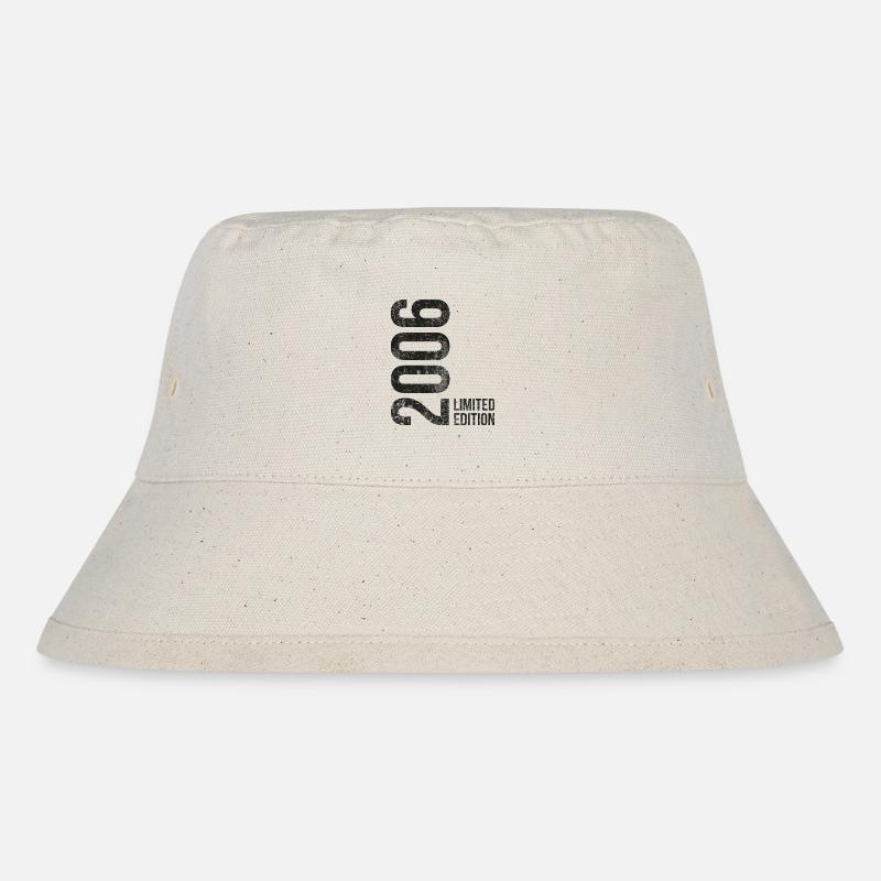 20. Geburtstag Junge Mädchen 20 Jahre 2006  - Stanley/Stella recycelter Bucket Hat - Naturweiß