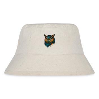 Farbige Eulenkopf Splashkunst - Stanley/Stella recycelter Bucket Hat - Naturweiß - Vorne
