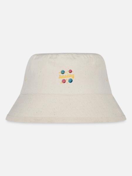 Amazing Planets Retro-Weltraumdesign - Stanley/Stella recycelter Bucket Hat - Naturweiß
