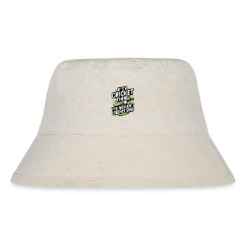 Lustiges Kricket Spruch Vintage Cricket Spiel - Stanley/Stella recycelter Bucket Hat - Naturweiß - Vorne