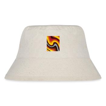 Lava-Welle Farbenspiel - Stanley/Stella recycelter Bucket Hat - Naturweiß - Vorne