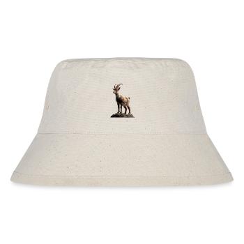 Steinbock Ziege Alpensteinbock Capricorn Ziegen  - Stanley/Stella recycelter Bucket Hat - Naturweiß - Vorne