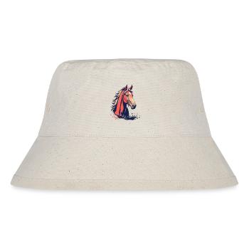 Pferd Pferdekopf  - Stanley/Stella recycelter Bucket Hat - Naturweiß - Vorne