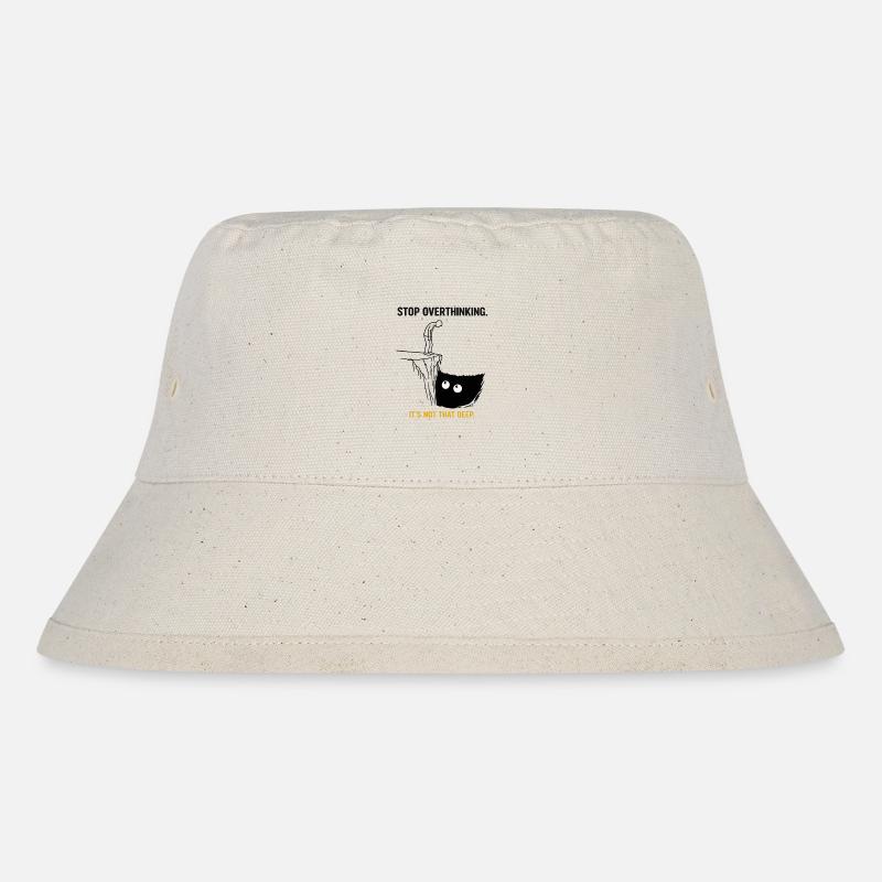 Stop Overthinking It's Not That Deep Sarcasm - Stanley/Stella Recycled Bucket Hat - natural