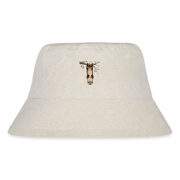 Otter am Ast – verspielt in Baumkronen - Stanley/Stella recycelter Bucket Hat - Naturweiß - Vorne