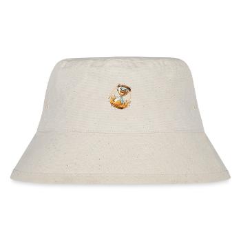 Schlingelstunden Sanduhr - Stanley/Stella recycelter Bucket Hat - Naturweiß - Vorne