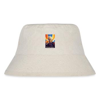 Retro composer with beer glass - Stanley/Stella Recycled Bucket Hat - natural - Front