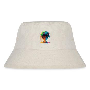 Globe - Earth - Globe - Stanley/Stella Recycled Bucket Hat - natural - Front