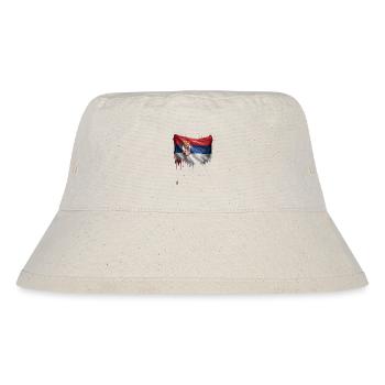 Serbia Flag Drop Graffiti - Stanley/Stella Recycled Bucket Hat - natural - Front