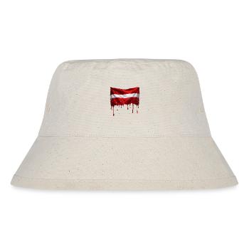 Lettische Flagge bunte Farbe - Stanley/Stella recycelter Bucket Hat - Naturweiß - Vorne