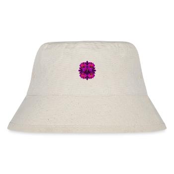 Mandala Orchidee Lila Glow - Stanley/Stella recycelter Bucket Hat - Naturweiß - Vorne