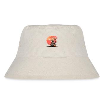 Samurai-Fuchs bei Sonnenuntergang - Stanley/Stella recycelter Bucket Hat - Naturweiß - Vorne