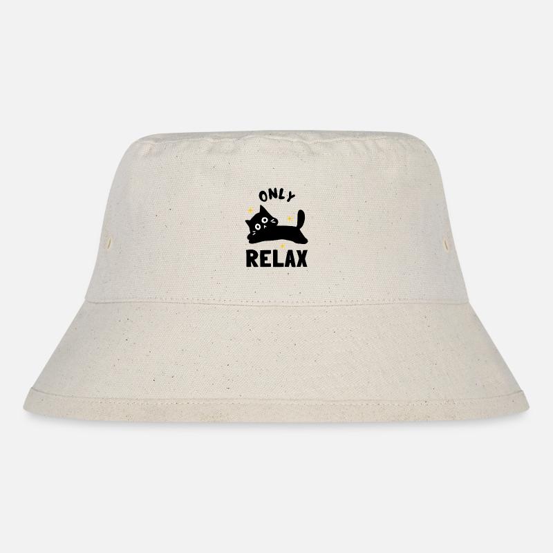 Schwarzes Gesicht mit goldenen Glitzern - Stanley/Stella recycelter Bucket Hat - Naturweiß