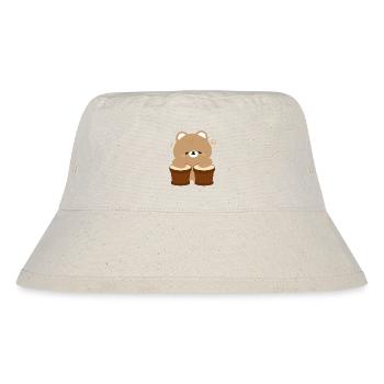 Bear Beats on Drums - Stanley/Stella Recycled Bucket Hat - natural - Front